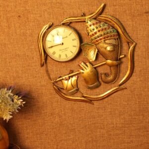Iron Ganesha Wall Clock