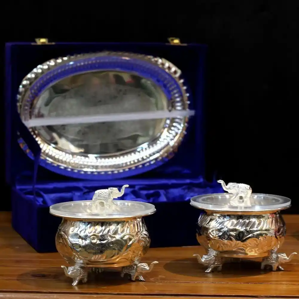 2 Elephant Bowl & Tray With Box - Image 2
