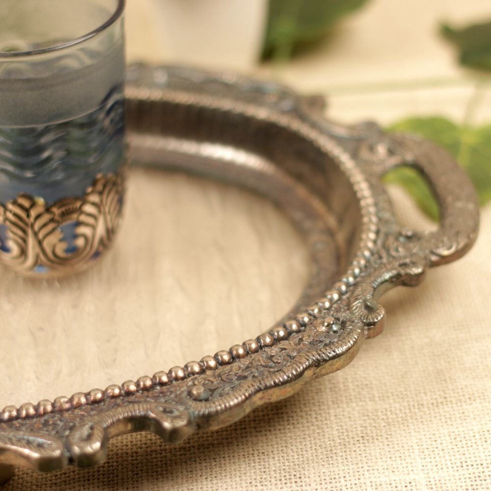 METAL & FIBER OVAL SERVING TRAY - Image 3