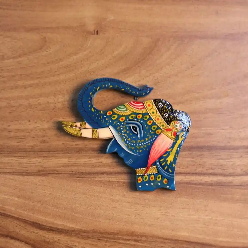 Handcrafted Wooden Elephant Wall Hanging - Image 2