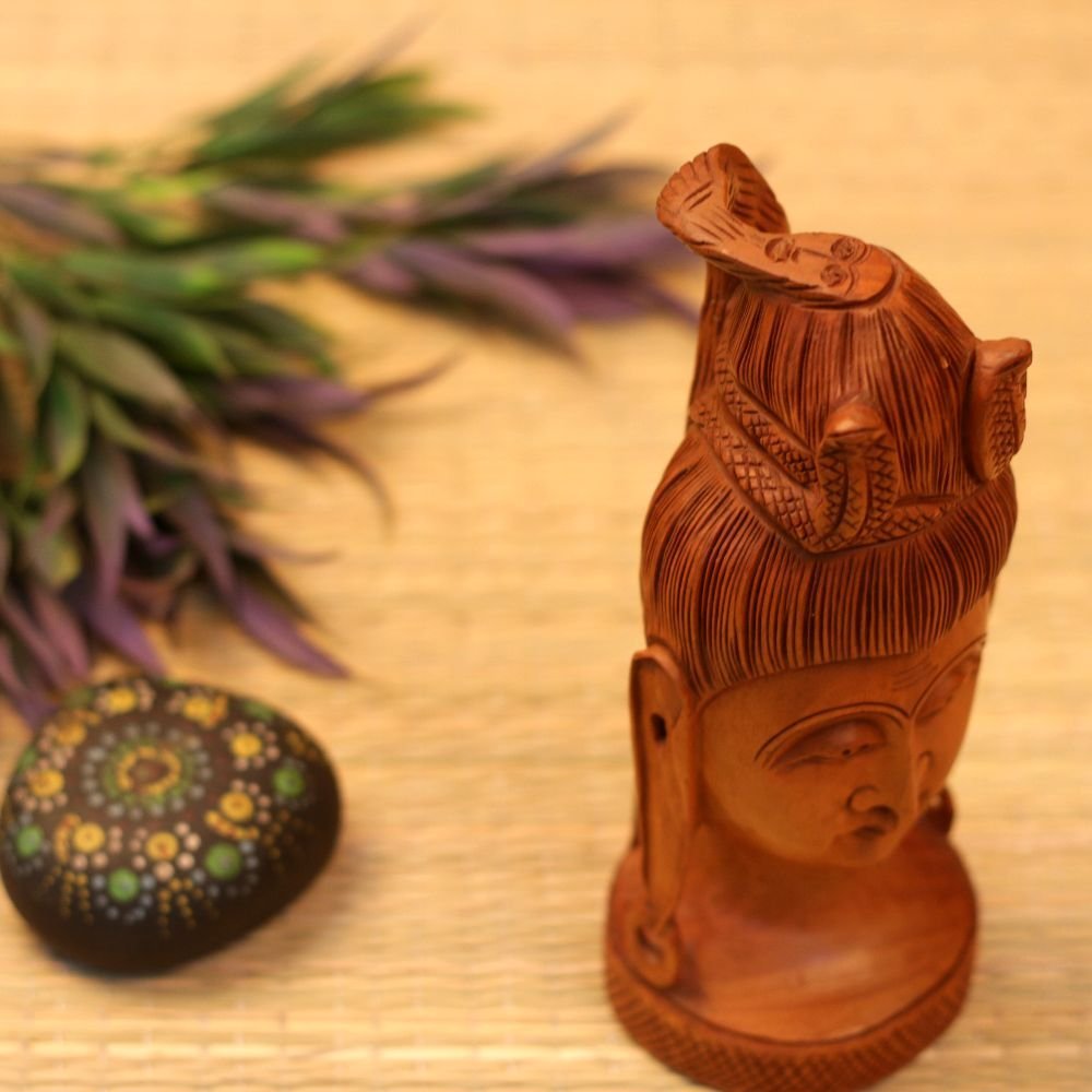 WOODEN LORD SHIVA 8 INCH - Image 2