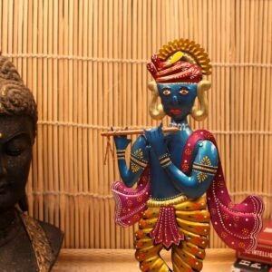 Iron Krishna Statue with Flute
