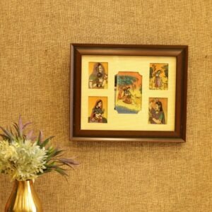 Wooden Miniature Art Collage – 15.5  ′′   Traditional Framed Wall Decor