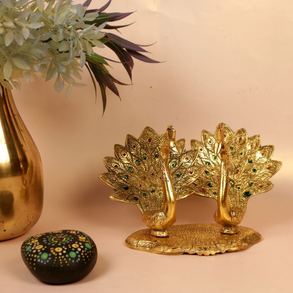 German Silver Peacock Statue Pair - Image 3
