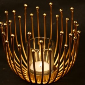 Wire Glass Tea light Holder
