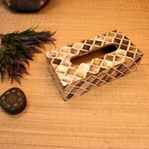 Black Mother Of Pearl Tissue Box