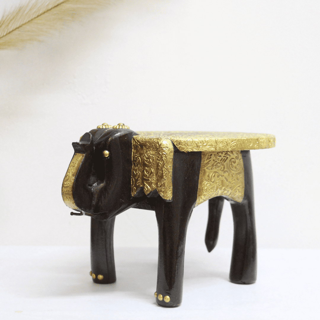 Brass Elephant Stool 6'' - Image 3