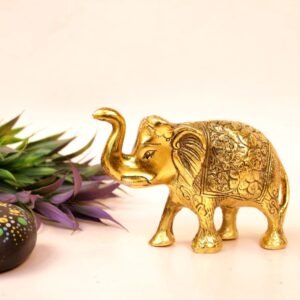 Golden Metal Elephant Statue