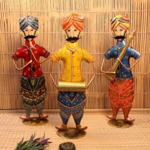 Iron Musician Statues (Set of 3)