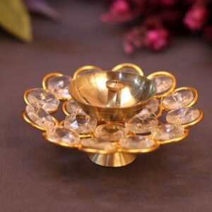 Lotus Crystal Small Diya