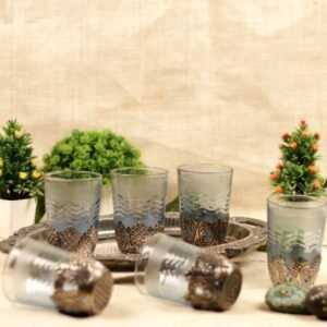 METAL FINISH 6 GLASS SET