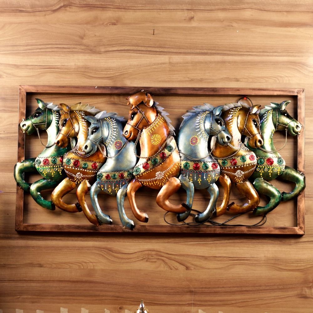 Vibrant 7 Horse Wall Art