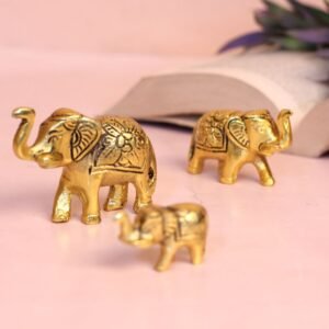Metal Elephant Set Of 3