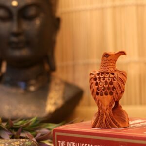WOODEN HANDICRAFTED NETED EAGLE 4 INCH