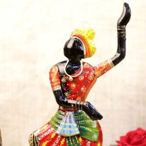 IRON PAINTED KATHAK Dancer Figurines S/2