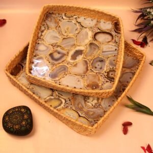 Wooden Mop Tray Set Of 2