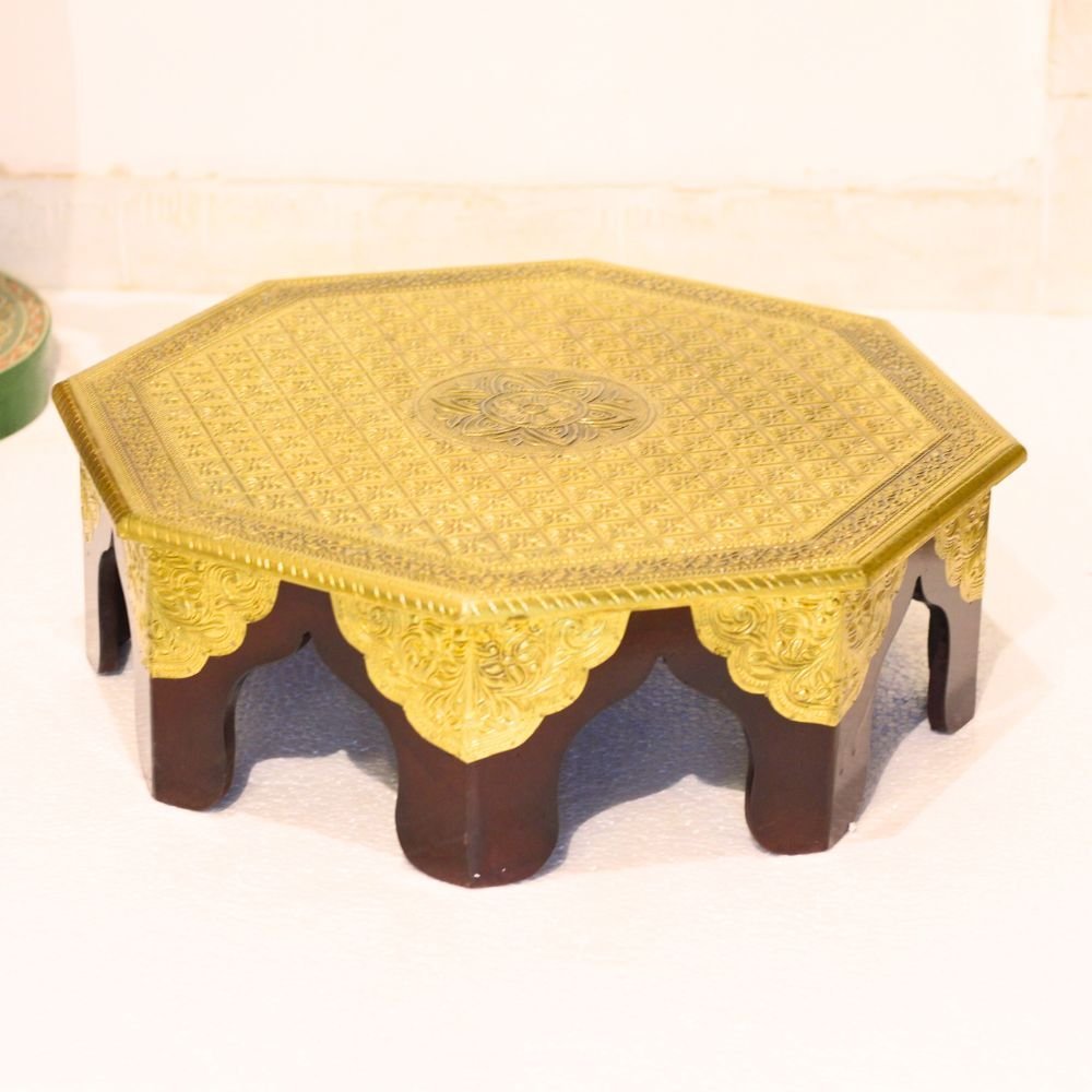 Brass Octornal Chowki 24x24x6 - Image 3