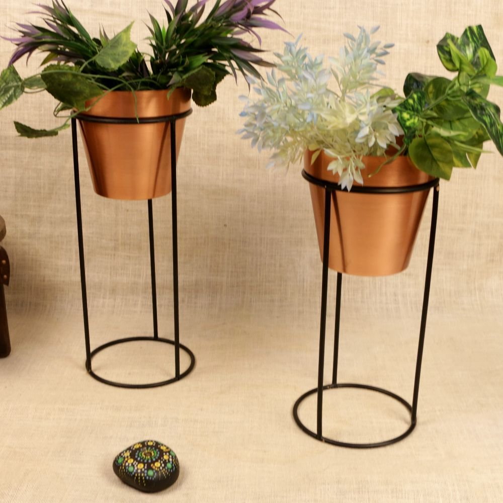 Set of 2 Metal Planter Stands - Image 4