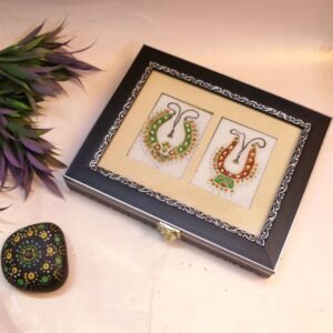 WOODEN MARBLE TILE BOX 10X8