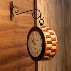 Wooden Railway Station Clock