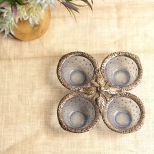 METAL SILVER FOUR BOWL PC