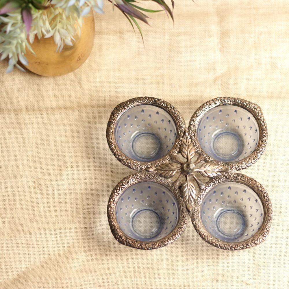 METAL SILVER FOUR BOWL PC