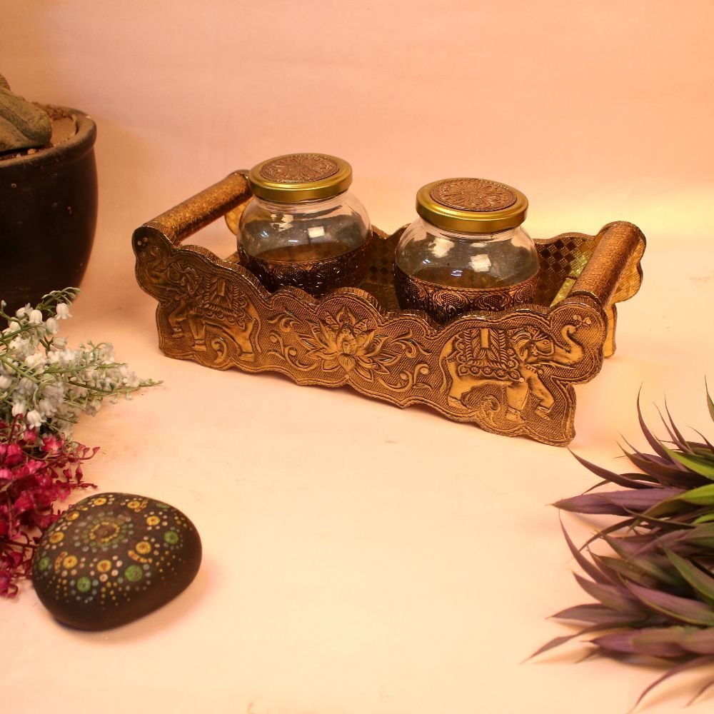 Wooden Spice Rack with Glass Jars - Image 3