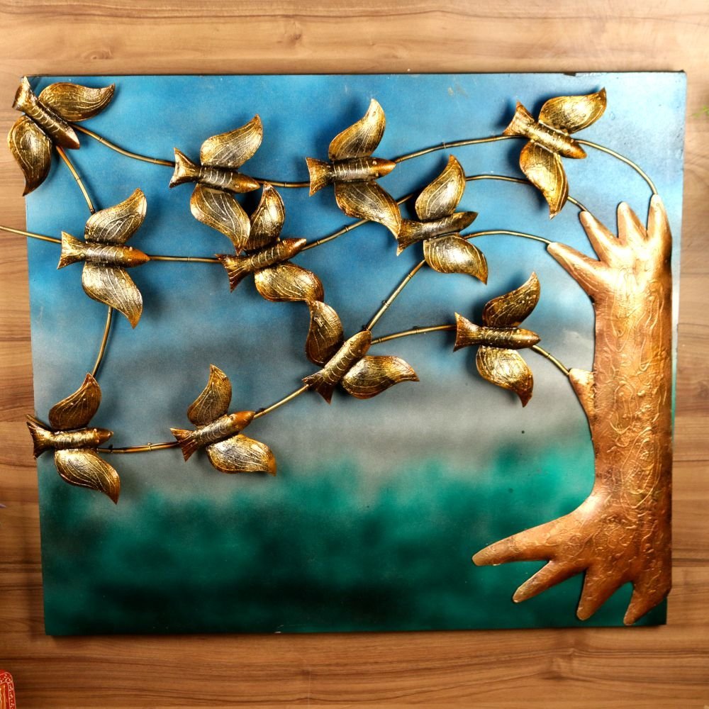 Iron Birds on a Branch Wall Art - Image 2