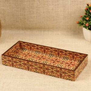 Wooden Tray with Intricate Design