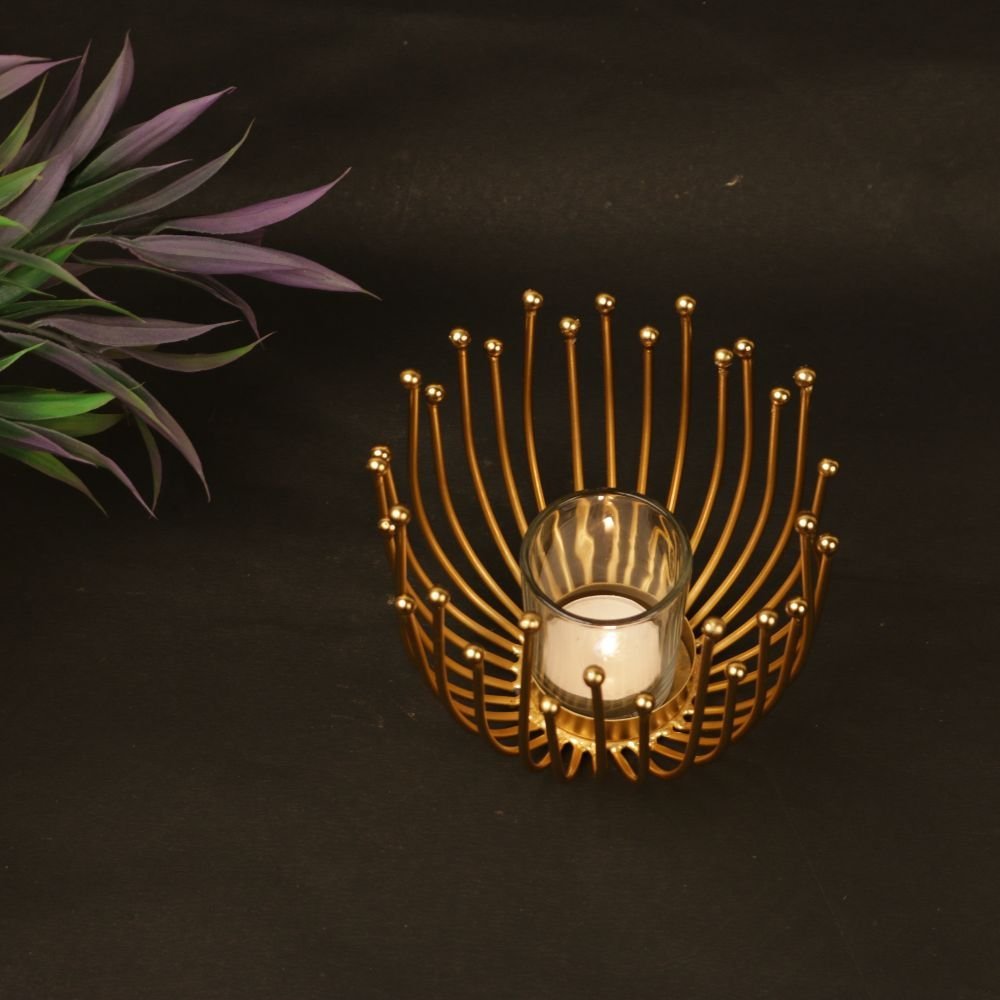 Wire Glass Tea light Holder - Image 4