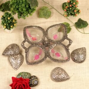 METAL GLASS 4 LEAF TRAY