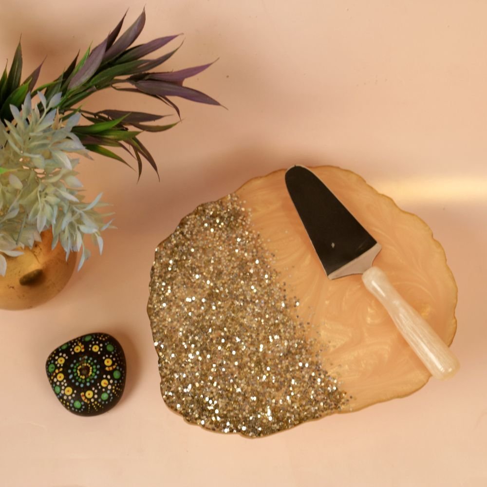 Resin Serving Board with Glitter - Image 2