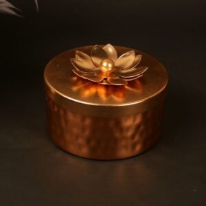 Storage Box with Lotus Flower Lid