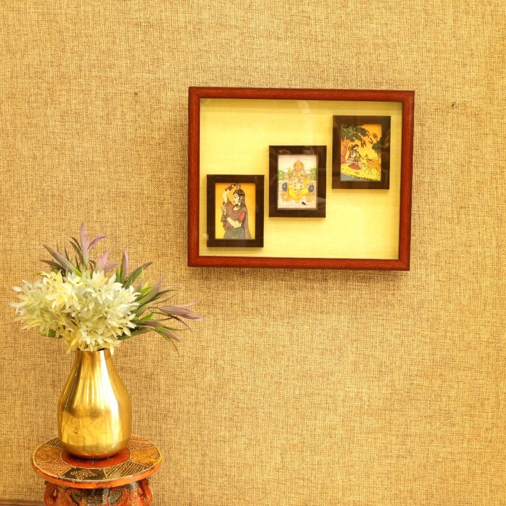 Handcrafted Wooden Frame with Pithora Painting - Image 2