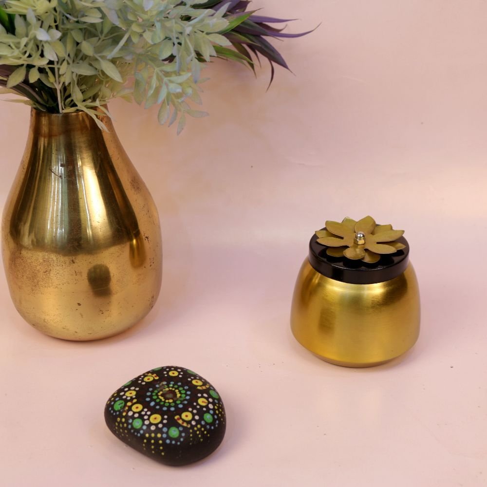 Antique Iron Incense Burner & Dhuni Holder Set (4 Inch) | Rustic Puja Accent - Image 3