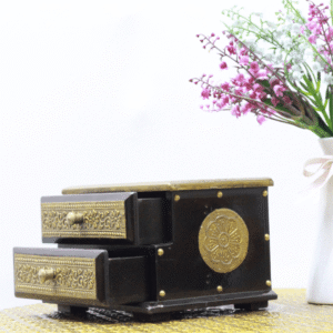 Brass Step Box 2 Drawer