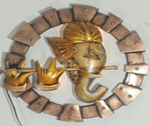 Ganesha Wall Art with Circular Frame