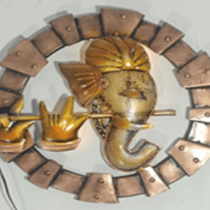 Ganesha Wall Art with Circular Frame