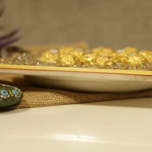 Marble Square Serving Tray with Lid