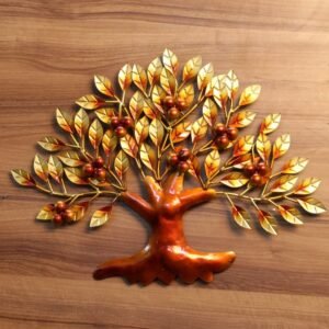 Hand-Painted Iron Peacock Musician Figurine (14.5-Inch) | Vibrant Table Decor