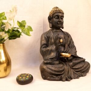 Large Meditating Buddha Idol (Resin) | Serene Home Temple God Idols & Spiritual Gift