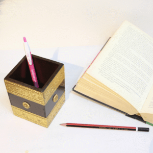 Brass Pen Stand Square