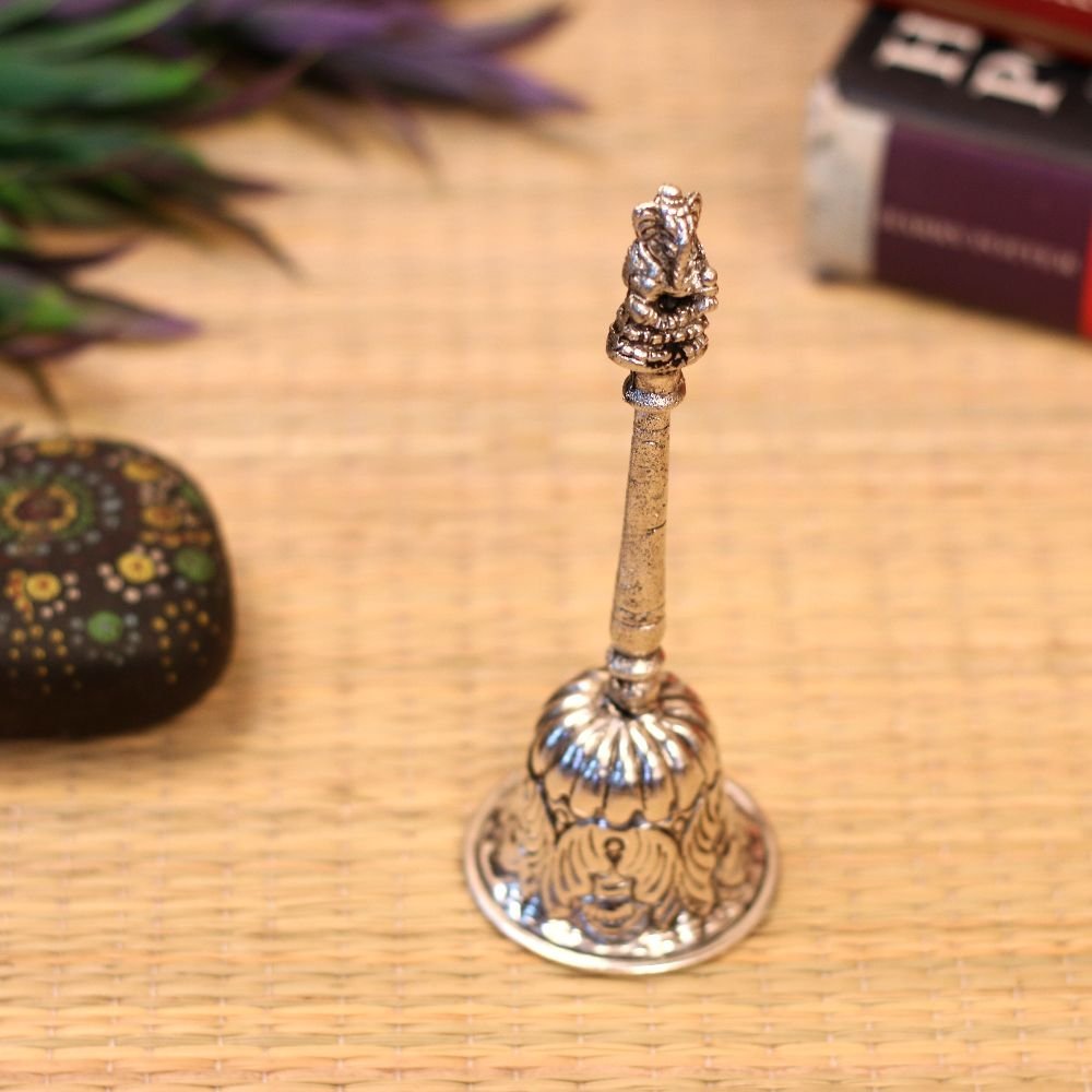 Silver Temple Pooja Bell - Image 2