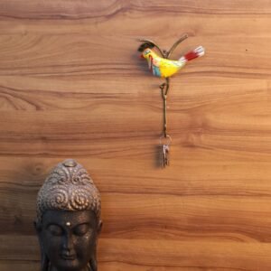 IRON PAINED WALL TREE BIRD HOOK NEW