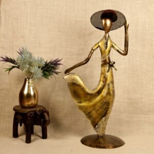 Elegant Dancing Lady Figurine with Hat