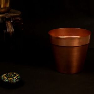 Copper-Finished Iron Planter