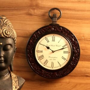 COCONUT WITH BRASS CLOCK