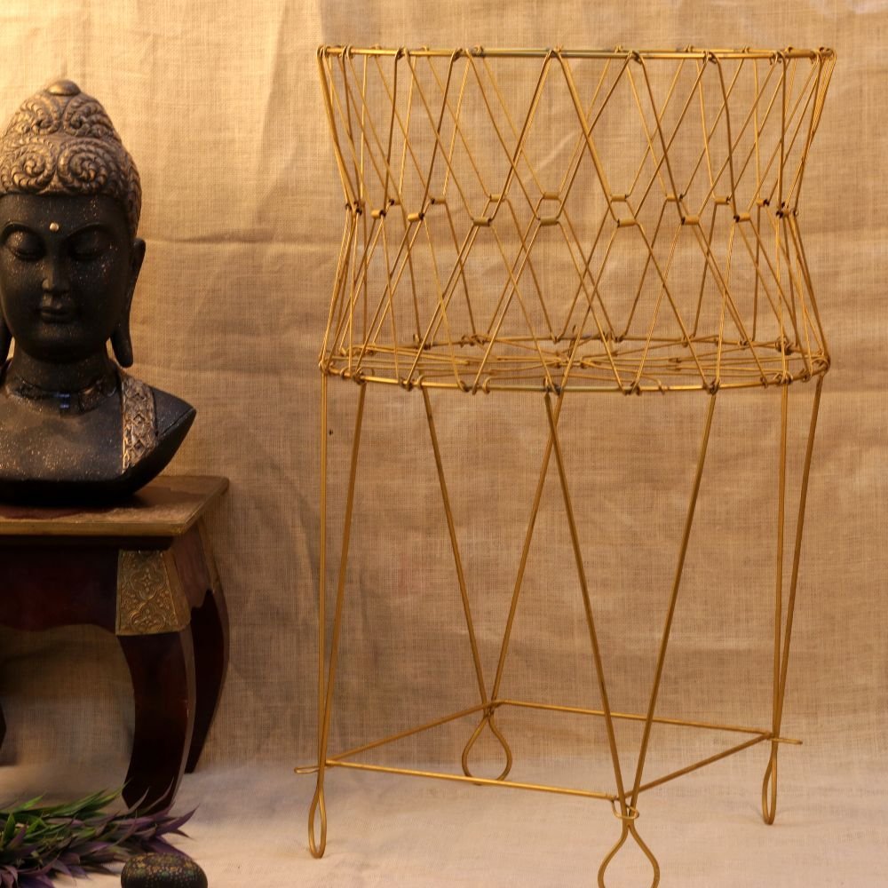 Handmade Metal Hanging Lotus Rain Chain (28 Inch) | Antique Brass Outdoor Decor - Image 4