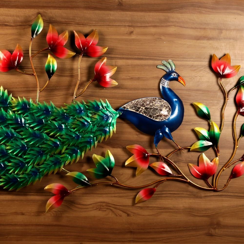 Iron Peacock Wall Art - Image 3