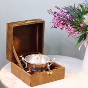 Elephant Motif Silver Plated Bowl with Lid – Luxury Dry Fruit Server || Free Shipping ||
